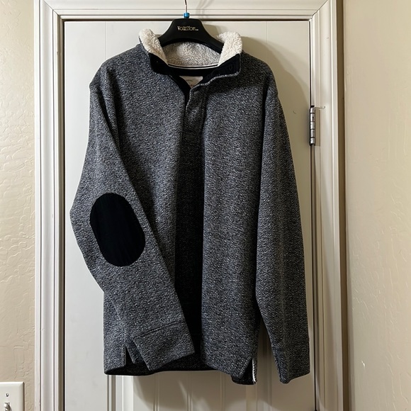 Weatherproof Vintage Men’s Button Neck Sweater - Sherpa Lined - Picture 1 of 5